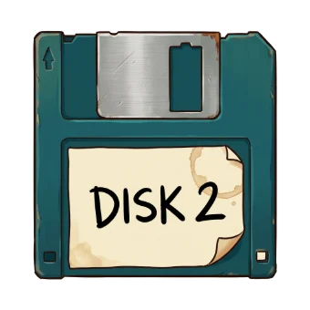 Floppy disk labelled Disk 2